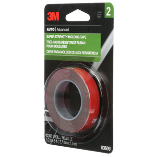 3M Super Strength Molding Tape, 03609, 1/2 in x 5 ft