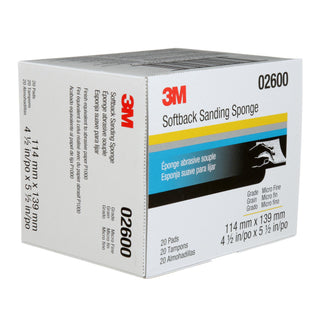 3M Softback Sanding Sponge, 02600, 4-1/2 in x 5-1/2 in, (115 mm x 140
mm)