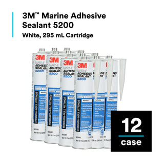 3M Marine Adhesive Sealant 5200, White, 295 mL Cartridge