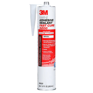 3M Marine Adhesive Sealant 5200FC, Fast Cure, White, 295 mL Cartridge