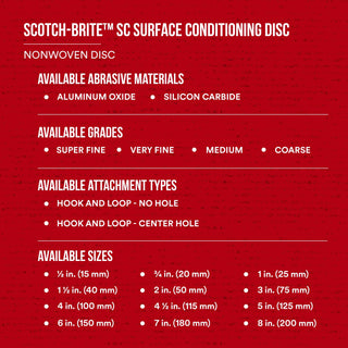 Scotch-Brite Surface Conditioning Disc, SC-DH, A/O Medium, 4 in x NH