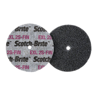 Scotch-Brite EXL Unitized Wheel, XL-UW, 2S Fine, 3 in x 1/4 in x 1/4in