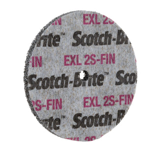 Scotch-Brite EXL Unitized Wheel, XL-UW, 2S Fine, 3 in x 1/4 in x 3/8in