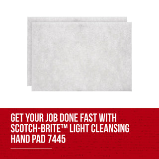 Scotch-Brite Light Cleansing Hand Pad 7445, HP-HP, Nepheline SyeniteSuper Fine