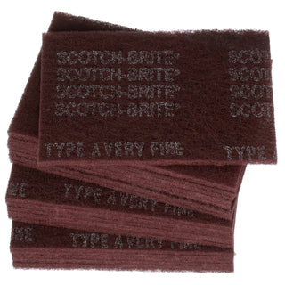 Scotch-Brite Hand Pad 7447, HP-HP, A/O Very Fine, Maroon, 6 in x 9 in