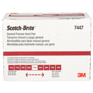 Scotch-Brite Hand Pad 7447, HP-HP, A/O Very Fine, Maroon, 6 in x 9 in