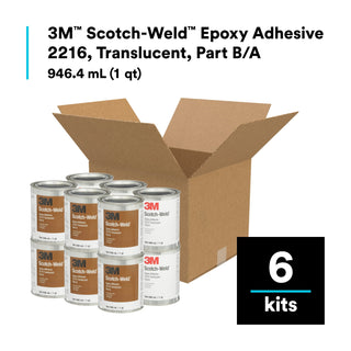 3M Scotch-Weld Epoxy Adhesive 2216, Translucent, Part B/A, 1 Quart