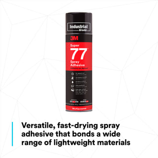 3M Super 77 Multipurpose Spray Adhesive, 24 fl oz Can (Net Wt 16.75oz)