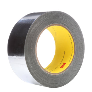 3M High Temperature Aluminum Foil Glass Cloth Tape 363, Silver, 1 in x36 yd