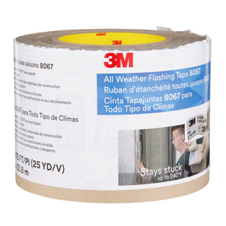 3M All Weather Flashing Tape 8067 Tan, 4 in x 75 ft, 12 rolls per case