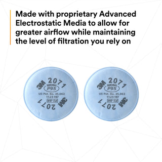 3M Particulate Filter 2071, P95 100 EA/Case