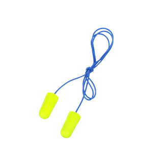 3M E-A-Rsoft Yellow Neons Earplugs 311-1250, Corded, Poly Bag,Regular Size