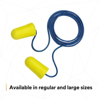 3M E-A-R TaperFit 2 Earplugs 312-1224, Corded, Large Size