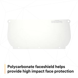 3M Clear Polycarbonate Faceshield WP98, 82543-00000, Flat Stock