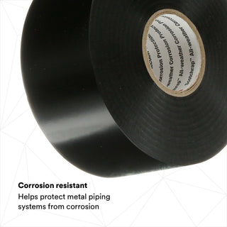 3M Scotchrap Vinyl Corrosion Protection Tape 50, 2 in x 100 ft,Unprinted, Black