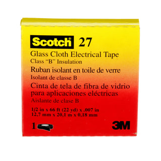 3M Glass Cloth Electrical Tape 27, 1/2 in x 66 ft