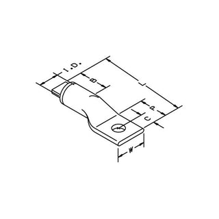 3M Scotchlok Aluminum One Hole Lug 40079, up to 35 kV, 1000 kcmil,Brown