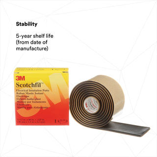 3M Scotchfil Electrical Insulation Putty, 1-1/2 in x 60 in, 1roll/carton