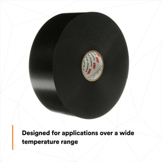 3M Scotchrap Vinyl Corrosion Protection Tape 51, 2 in x 100 ft,Unprinted, Black