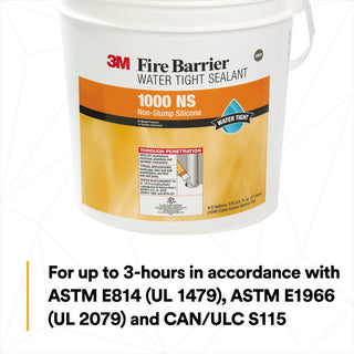 3M Fire Barrier Water Tight Sealant 1000 NS, Gray, 4.5 Gallon (Pail)