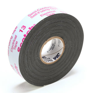 Scotch® Electrical Semi-Conducting Tape 13, 3/4 in x 15 ft, Printed,Black