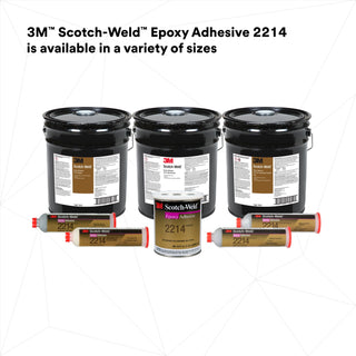 3M Scotch-Weld Epoxy Adhesive 2214, Hi-Density, Gray, 6 fl ozCartridge