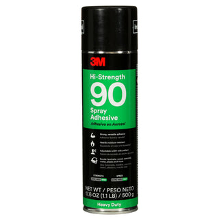 3M Hi-Strength Spray Adhesive 90, Clear, 24 fl oz Can (Net Wt 17.6 oz)