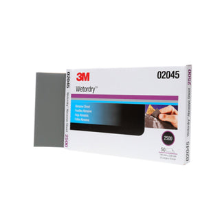 3M Wetordry Abrasive Sheet 401Q, 02045, 2500, 5 1/2 x 9 in, 50 sheets
per carton