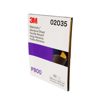 3M Wetordry Abrasive Sheet 213Q, 02035, P800, 9 in x 11 in, 50 sheets
per carton