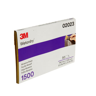 3M Wetordry Abrasive Sheet 401Q, 02023, 1500, 5 1/2 in x 9 in