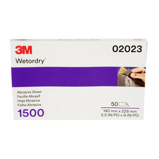 3M Wetordry Abrasive Sheet 401Q, 02023, 1500, 5 1/2 in x 9 in