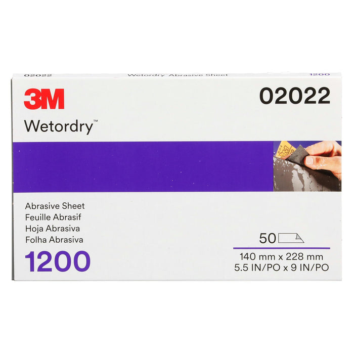 3M Wetordry Abrasive Sheet 401Q, 02022, 1200, 5 1/2 in x 9 in