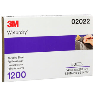 3M Wetordry Abrasive Sheet 401Q, 02022, 1200, 5 1/2 in x 9 in