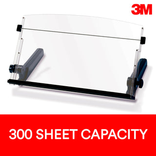 3M Adjustable In-Line Document Holder with Elastic Line Guide, Black,DH640