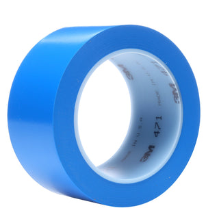 3M Vinyl Tape 471, Blue, 2 in x 36 yd, 5.2 mil