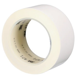 3M Vinyl Tape 471, White, 2 in x 36 yd, 5.2 mil