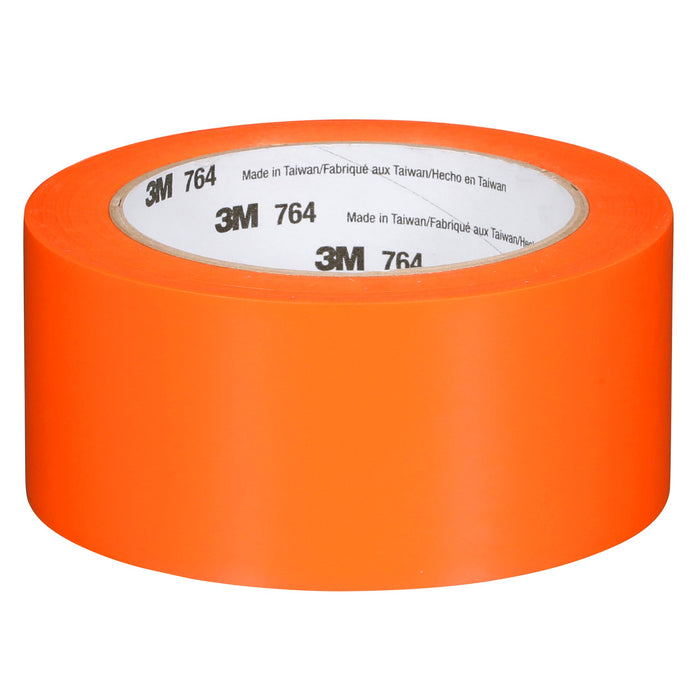 3M General Purpose Vinyl Tape 764, Orange, 2 in x 36 yd, 5 mil, 24 Roll/Case