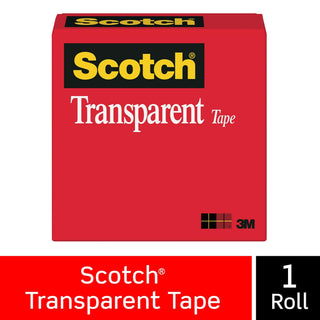 Scotch® Transparent Tape 600 Clear, 1/2 in x 1296 in