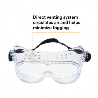 3M 332 Impact Safety Goggles Anti-Fog 40651-00000-10, Clear Anti FogLens