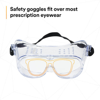 3M 332 Impact Safety Goggles Anti-Fog 40651-00000-10, Clear Anti FogLens