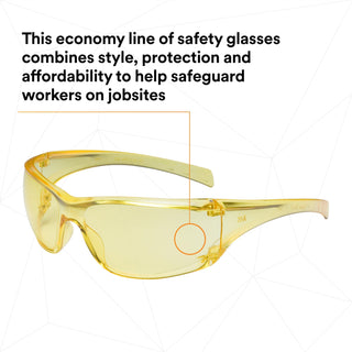 3M Virtua AP Protective Eyewear 11817-00000-20 Amber Hard Coat Lens