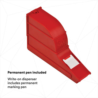 3M ScotchCode Wire Marker Write-On Dispenser with Tape and Pen SWD