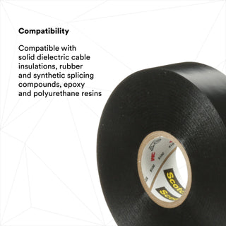 Scotch® Vinyl Electrical Tape Super 88, 3/4 in x 44 ft, Black, 10rolls/carton