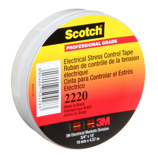 Scotch® Electrical Stress Control Tape 2220, 3/4 in x 15 ft, Gray