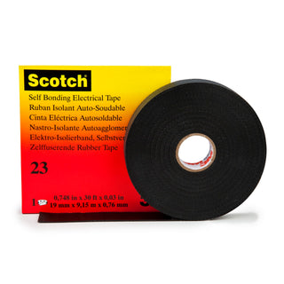 Scotch® Rubber Splicing Tape 23, 1 in x 30 ft, Black