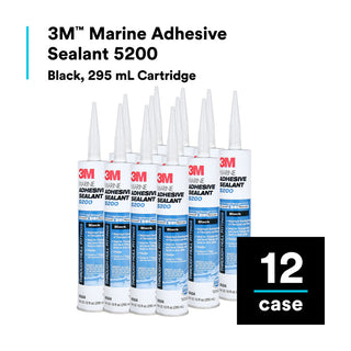 3M Marine Adhesive Sealant 5200, Black, 295 mL Cartridge