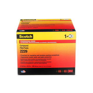 3M Scotch-Seal Mastic Tape Compound 2229, 3-3/4 in x 10 ft, Black, 1roll/carton