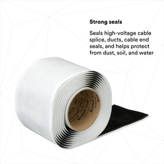 3M Scotch-Seal Mastic Tape Compound 2229, 3-3/4 in x 10 ft, Black, 1roll/carton