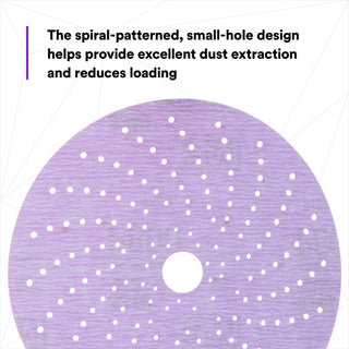 3M Hookit Purple Clean Sanding Disc 334U, 30760, 6 in, P800 grade