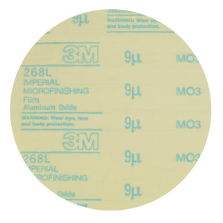 3M Microfinishing PSA Film Disc 268L, 9 Mic 3MIL, Type D, 10 in x NH,Die 1000C